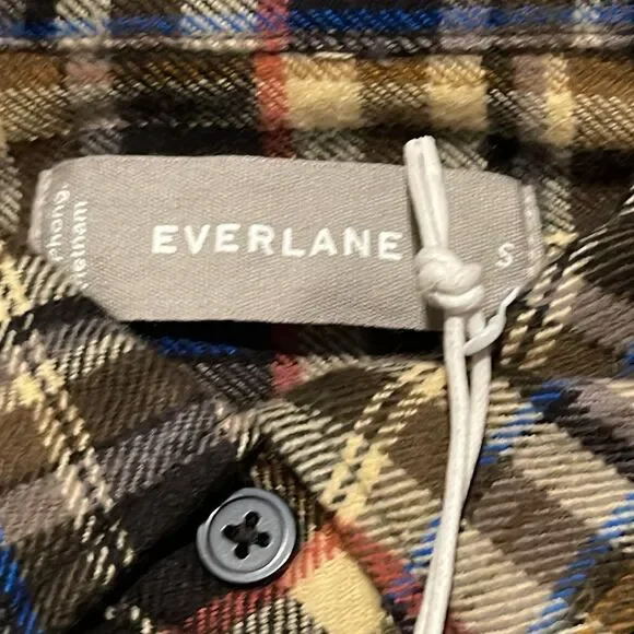 Everlane NWT The Boxy Plaid Flannel Size Small - Picture 7 of 12